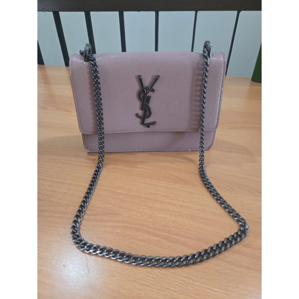 Authentic KW1 YSL Chain Bag Dusty Pink – Preloved