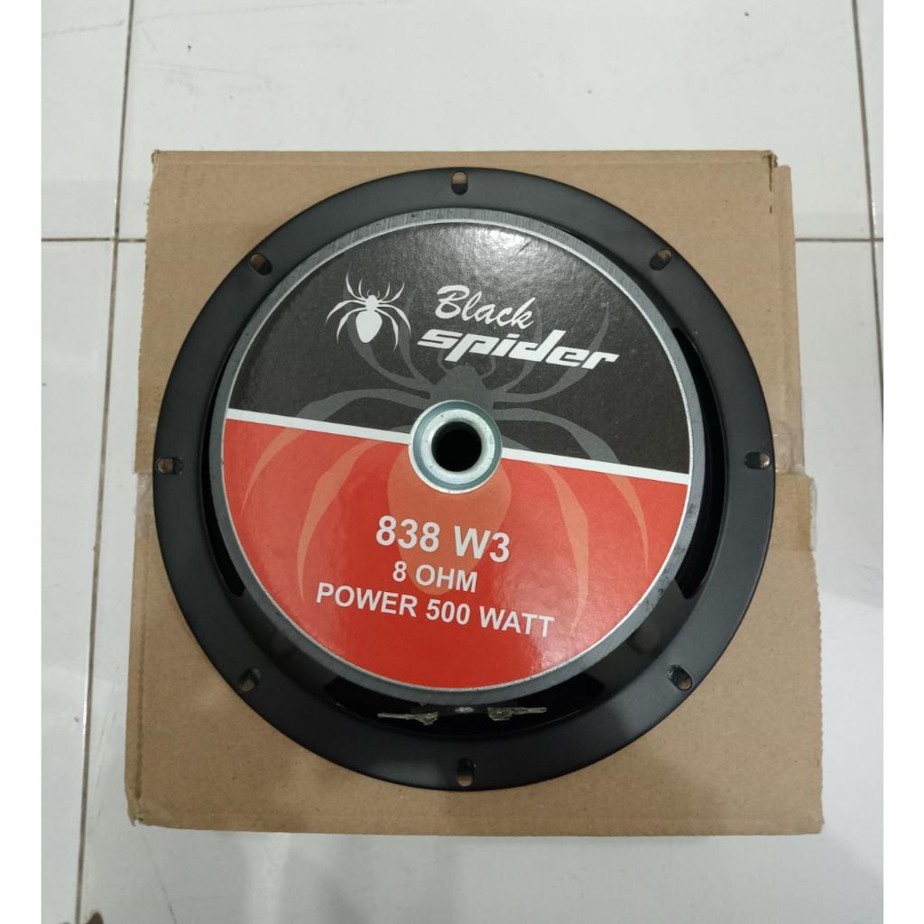 Speaker Black Spider BS 838 W3 Full Range Mid Bass Black Spider 8 Inch 838W3