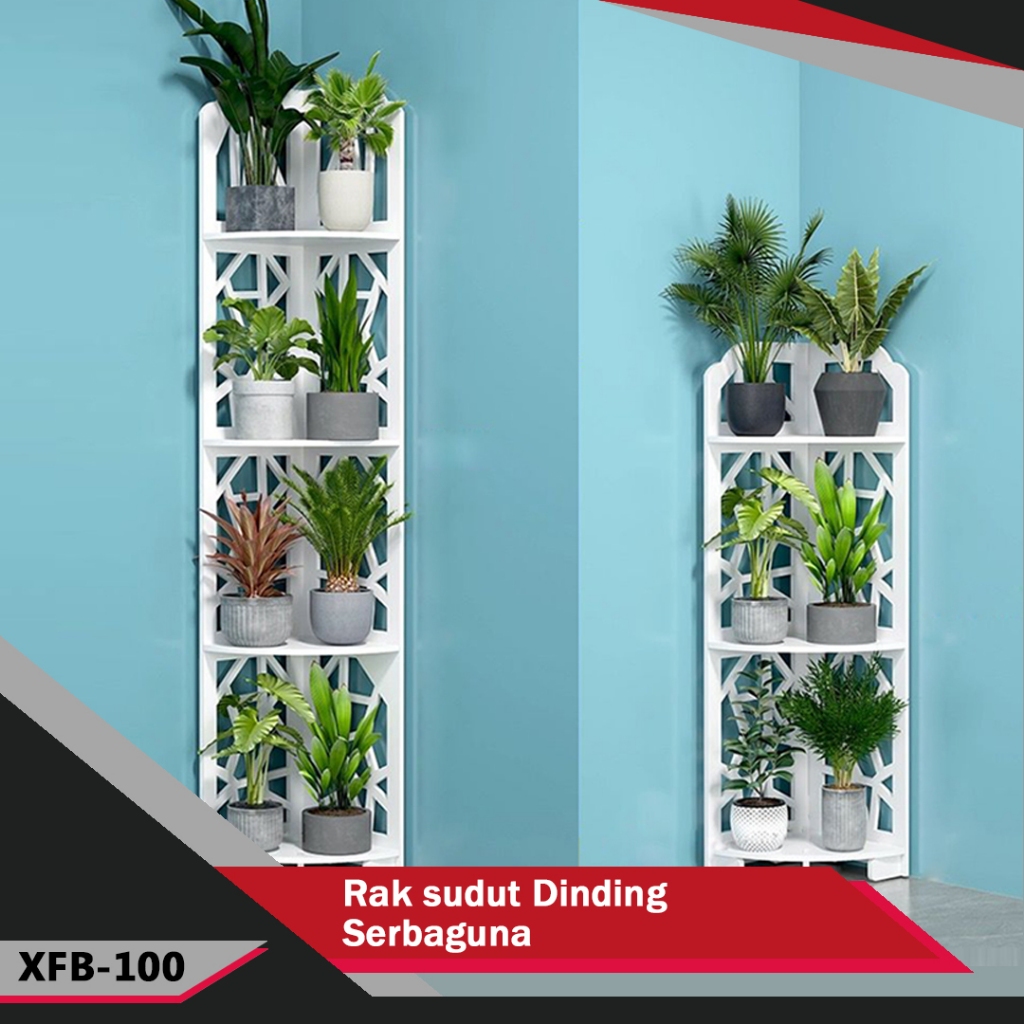 NUOMI.CC - Rak Sudut Suatu Ruangan / Rak 2 Variasi Model Tempat Pot Bunga atau Sabun di Kamar Mandi