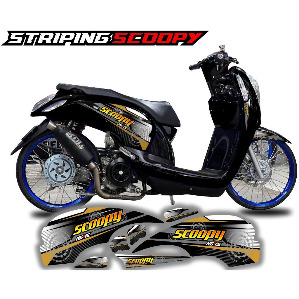 Stiker Striping Scoopy 2014-2016 Print Keren | Stiker Striping Scoopy 2013 2014 2015 2016 motif raci