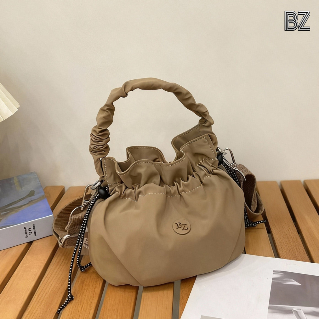 TERBARU BYZZI PUFFEA - TAS SELEMPANG HANDBAG BUCKET MINI, SERUT KERUT