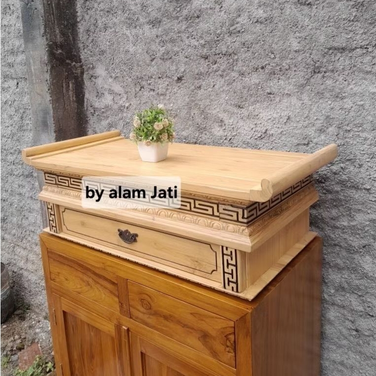 Meja Altar Sembahyang Leluhur Jati Minimalis