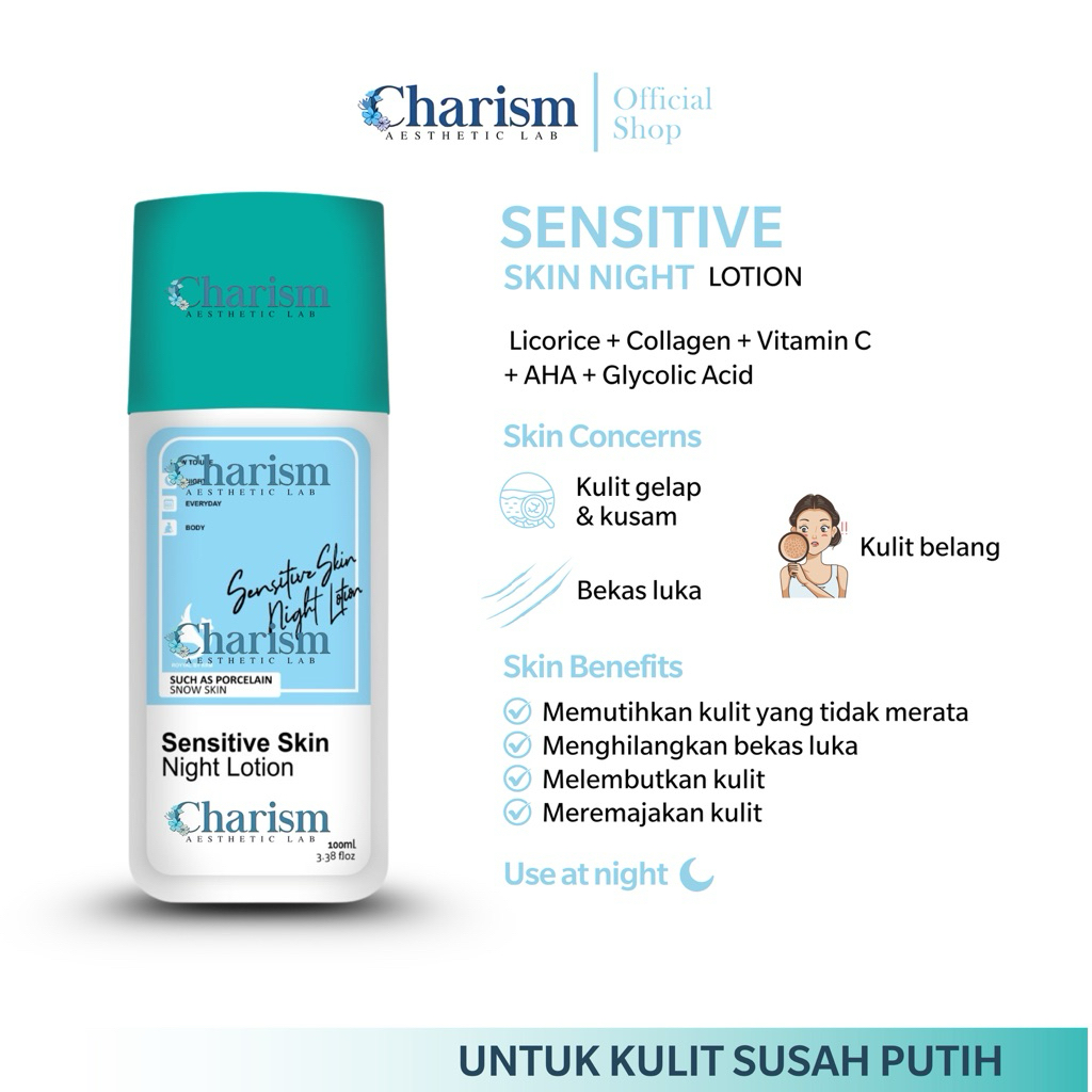 dr TITIK WAHYUNINGSIH ~ LOTION MALAM SENSITIF ~ LOTION MALAM TANPA PENGELUPASAN DR TITIK WAHYUNINGSI