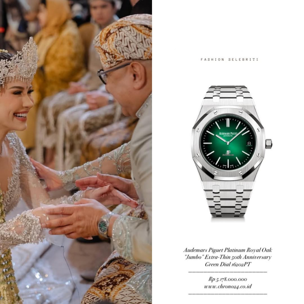 【 Official 1:1 】Jam Tangan AP Jumbo Green Dial Chain Premium Irwan Mussry