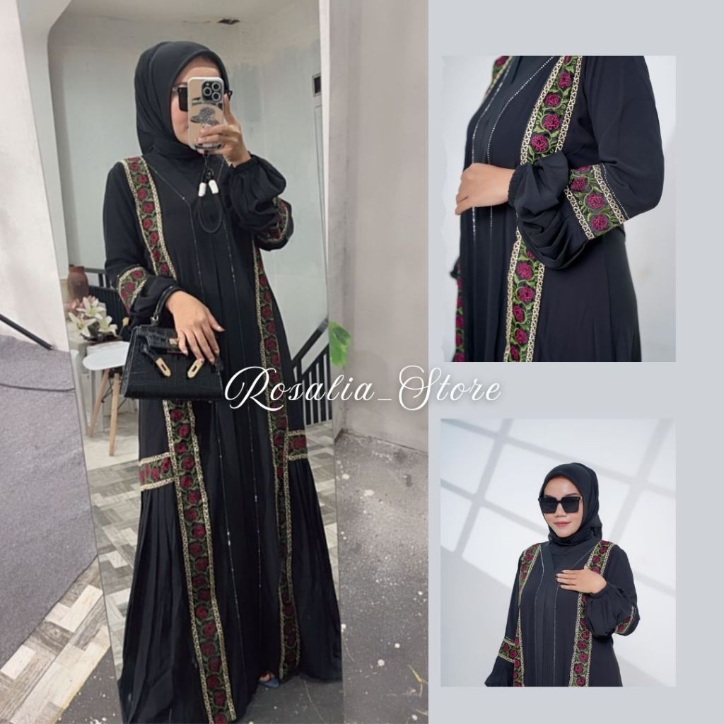 GamisAbaya Turkey Nasya bordir Premium Elegance Fashion wanita muslim Elegance