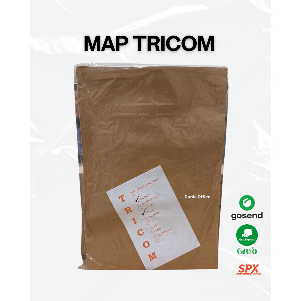 AMPLOP COKLAT TRICOM MAP DAN FOLIO / MAP COKLAT