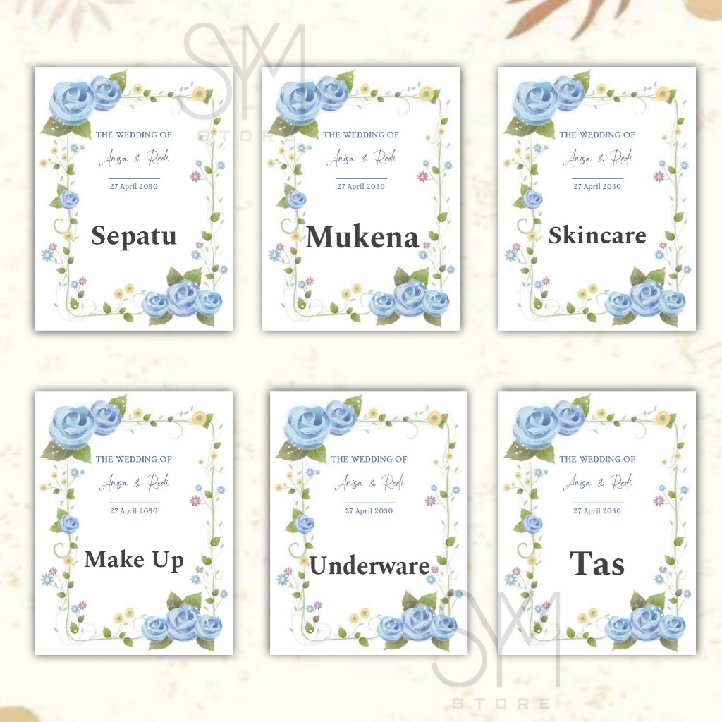 Hangtag Seserahan | Label Seserahan  | Tag Seserahan Kartu Seserahan