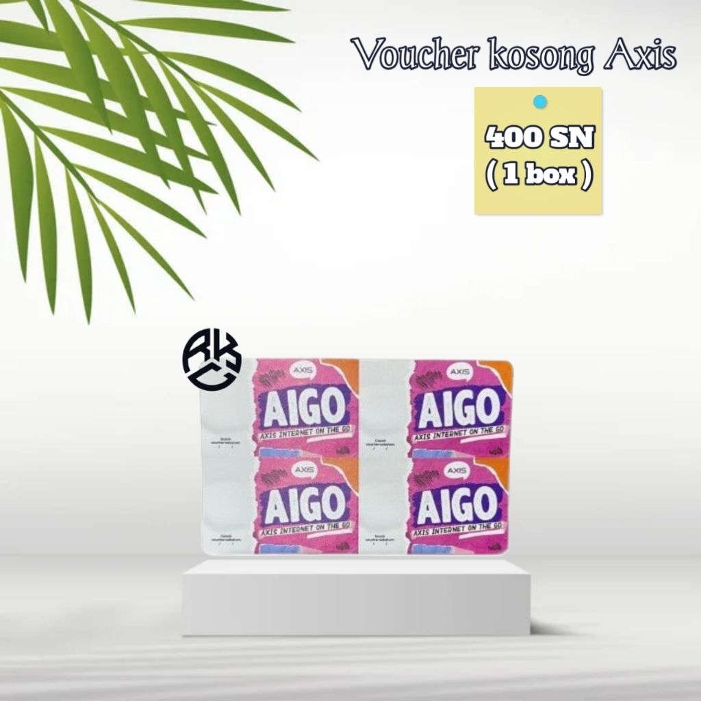 Voucher kosong Axis 400SN murah / Voucher Zero Axis 1 Box 4 in 1 / Voucher Blank Axis injek kuota / 