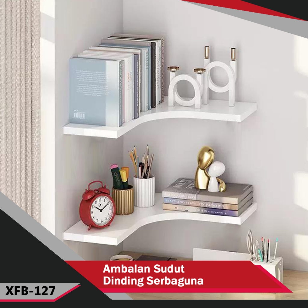NUOMI.CC - Rak Sudut Ruangan / Ambalan Sudut PVC Serbaguna 2 Variasi Model
