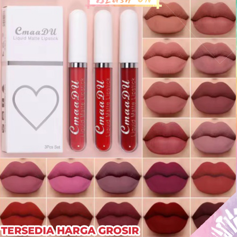 ORIGINAL CMAADU Liquid Matte Lipstick Lipstik Cmaadu Liptint Lipcream Lip Balm Lip Gloss 18 COLORS W