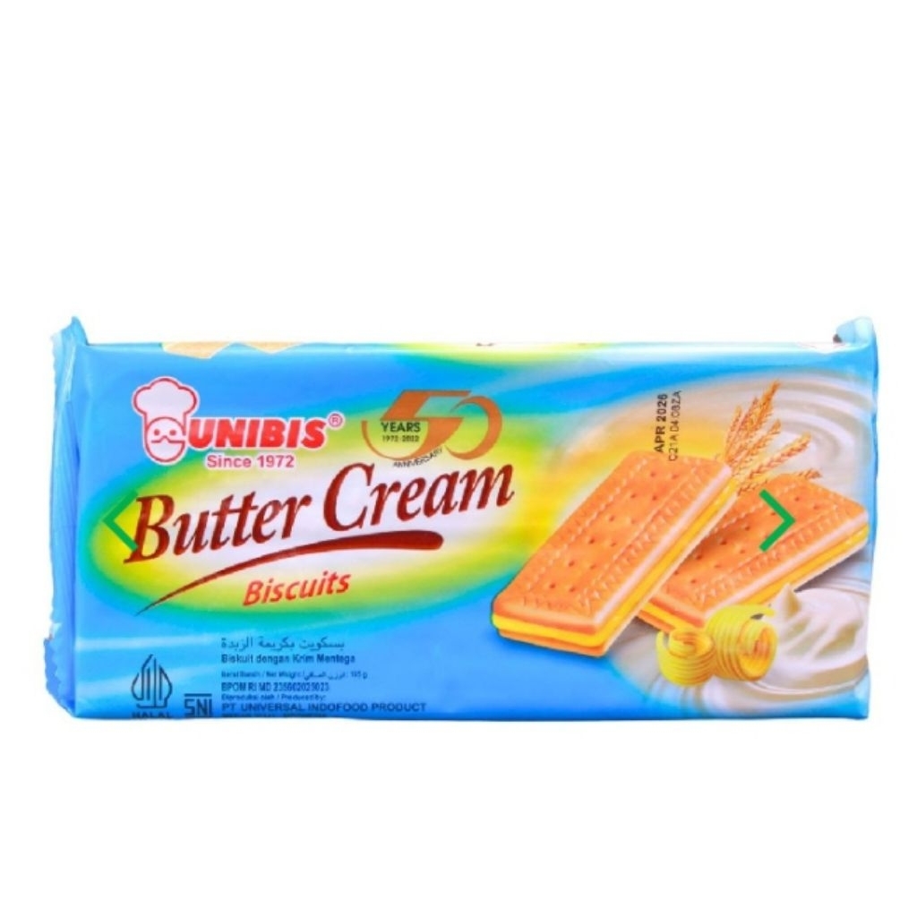 Unibis Biscuit  Butter Cream 195g