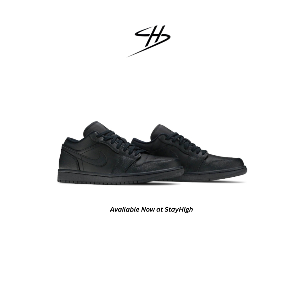 Stay High - Air Jordan 1 Pure Black Triple Black Full Black Sneakers Authentic