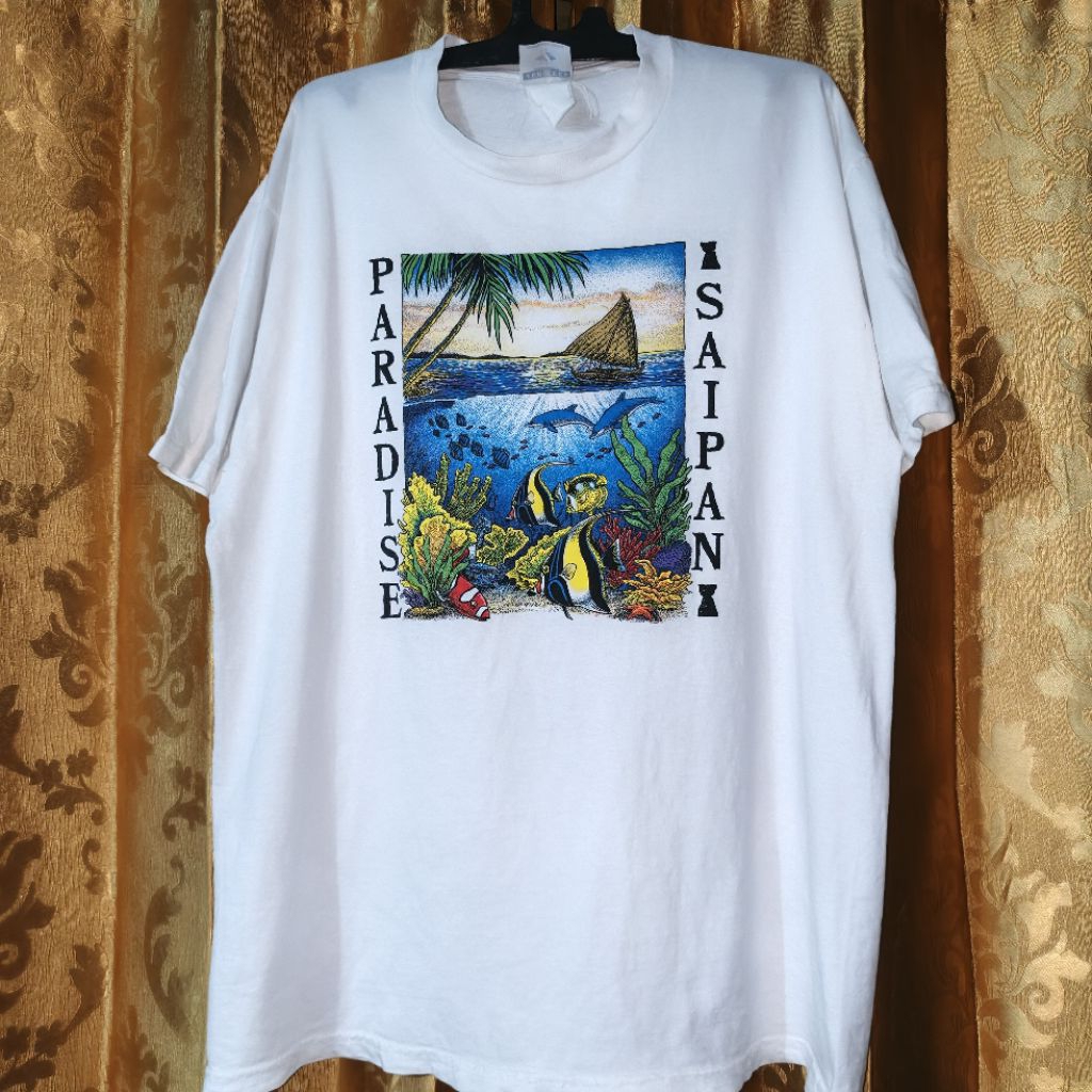 Kaos art vintage saipan paradise