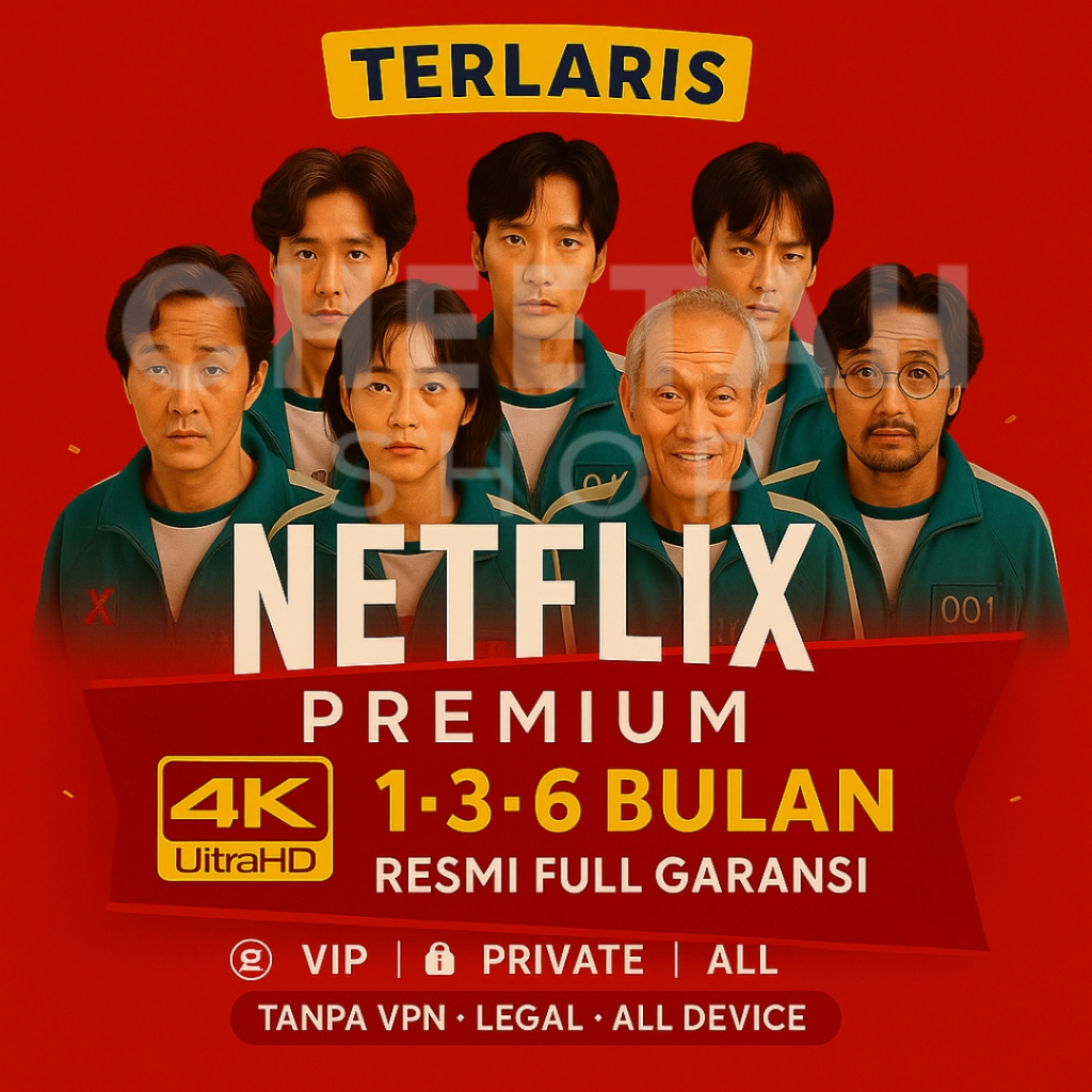 Netflix Premium Private Murah Trusted 4K UHD Bergaransi - 1/3/6 Bulan
