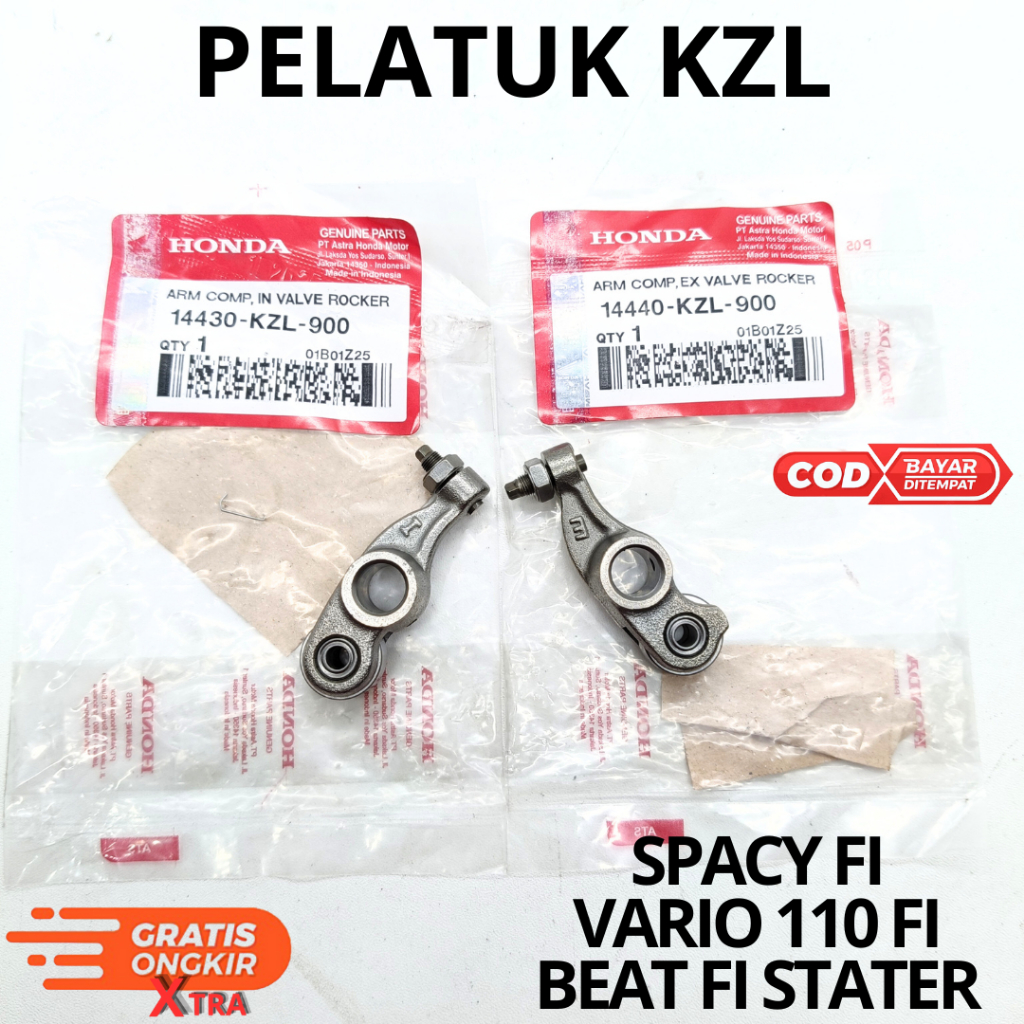 PELATUK KLEP+BAUT MOTOR SPACY FI,VARIO 110 FI,BEAT FI STATER, PELATUK KLEP KZL ASLI ORIGINAL .AHM