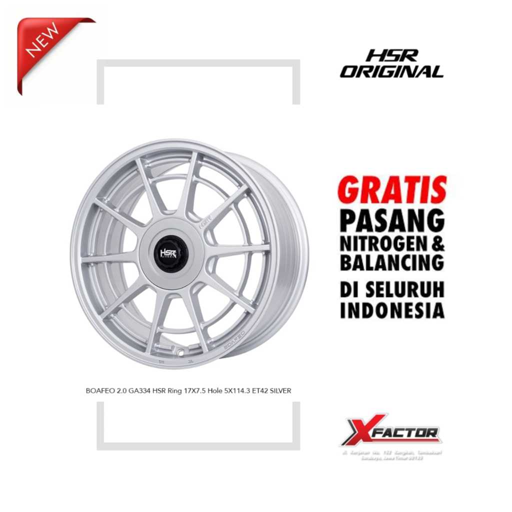VELG MOBIL HSR R17 HSR BOAFEO R17X7.5 H 5X114,3 ET42 SILVER