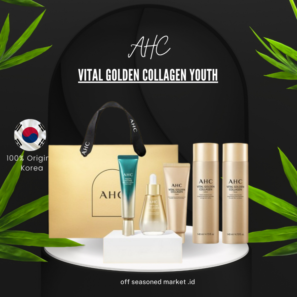 [READY] AHC Vital Golden Collagen Youth Total Skincare 5-Piece Set/Anti Aging Skincare/AHC Set