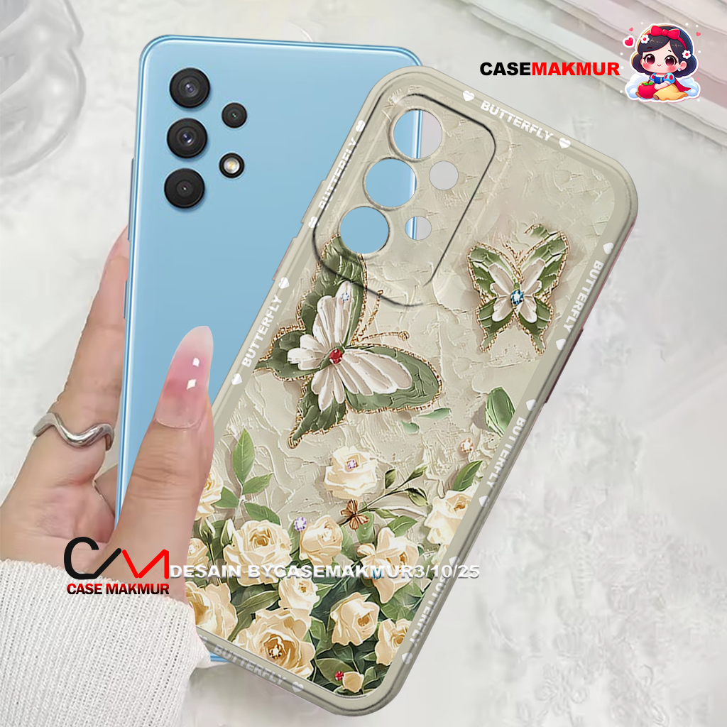 Softcase Samsung A13 / A32 / A33 / A52 / A53 / A72 / A73 / A23 4G 5G - Case Butterfly - Prokamera