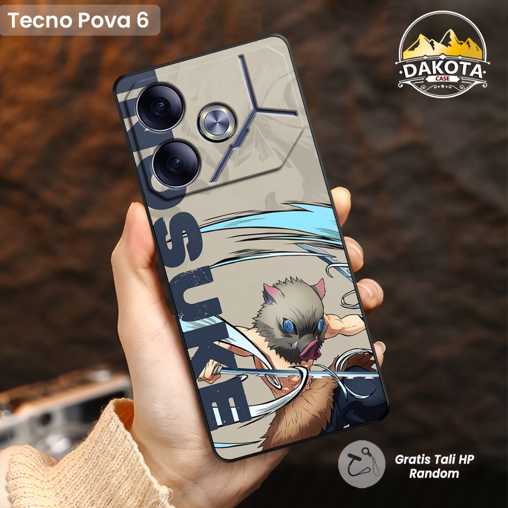 Case hp Tecno Pova 6 Silikon Softcase Motif Inosuke | Casing Tecno Pova 7 4G | Tecno Pova 7 5G | Cas