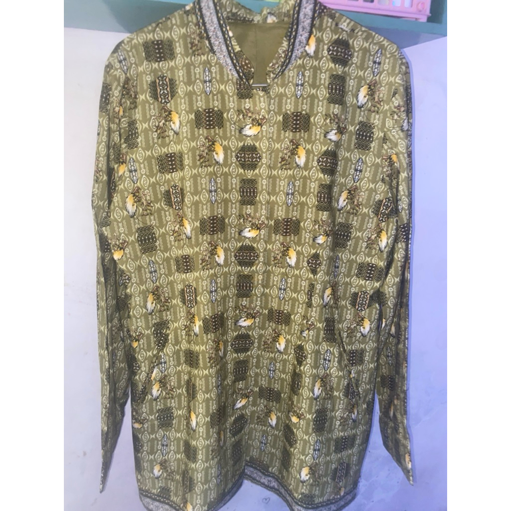 PRELOVED KEMEJA BATIK WANITA PANJANG