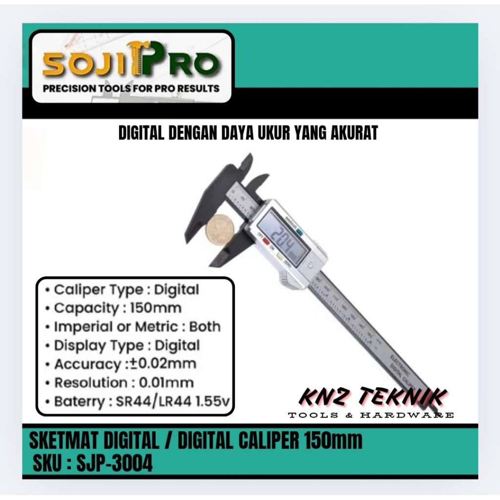 Sigmat Alat Ukur Digital Jangka Sorong Sketmat Digital Sojipro