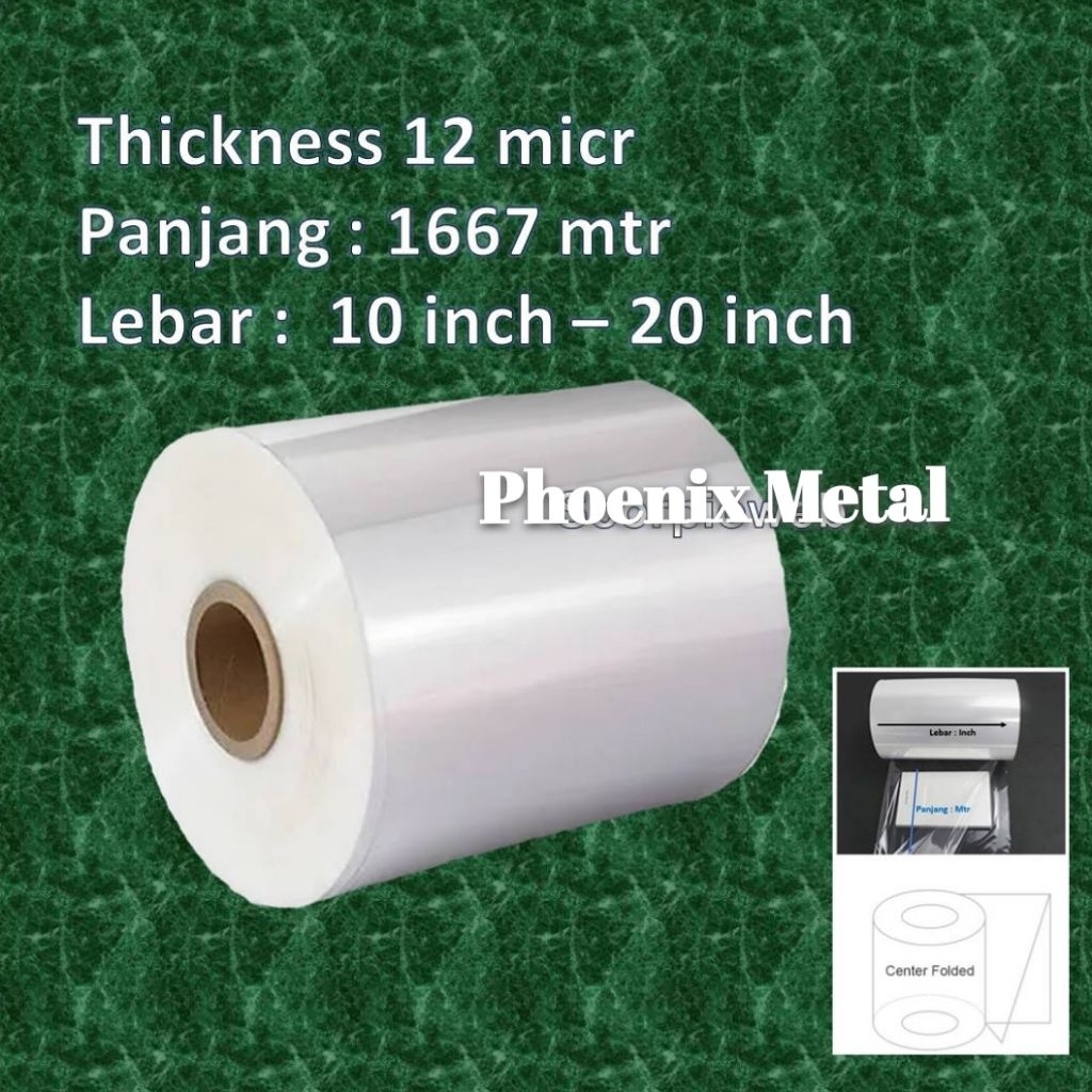 plastik POF shrink wrapping 12 inc