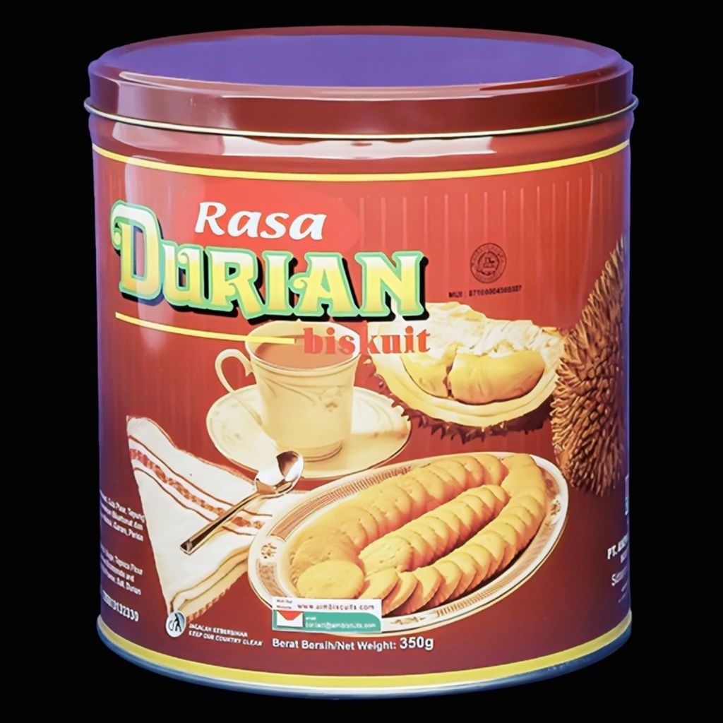 Rasa Durian Biskuit Kaleng 350 gr