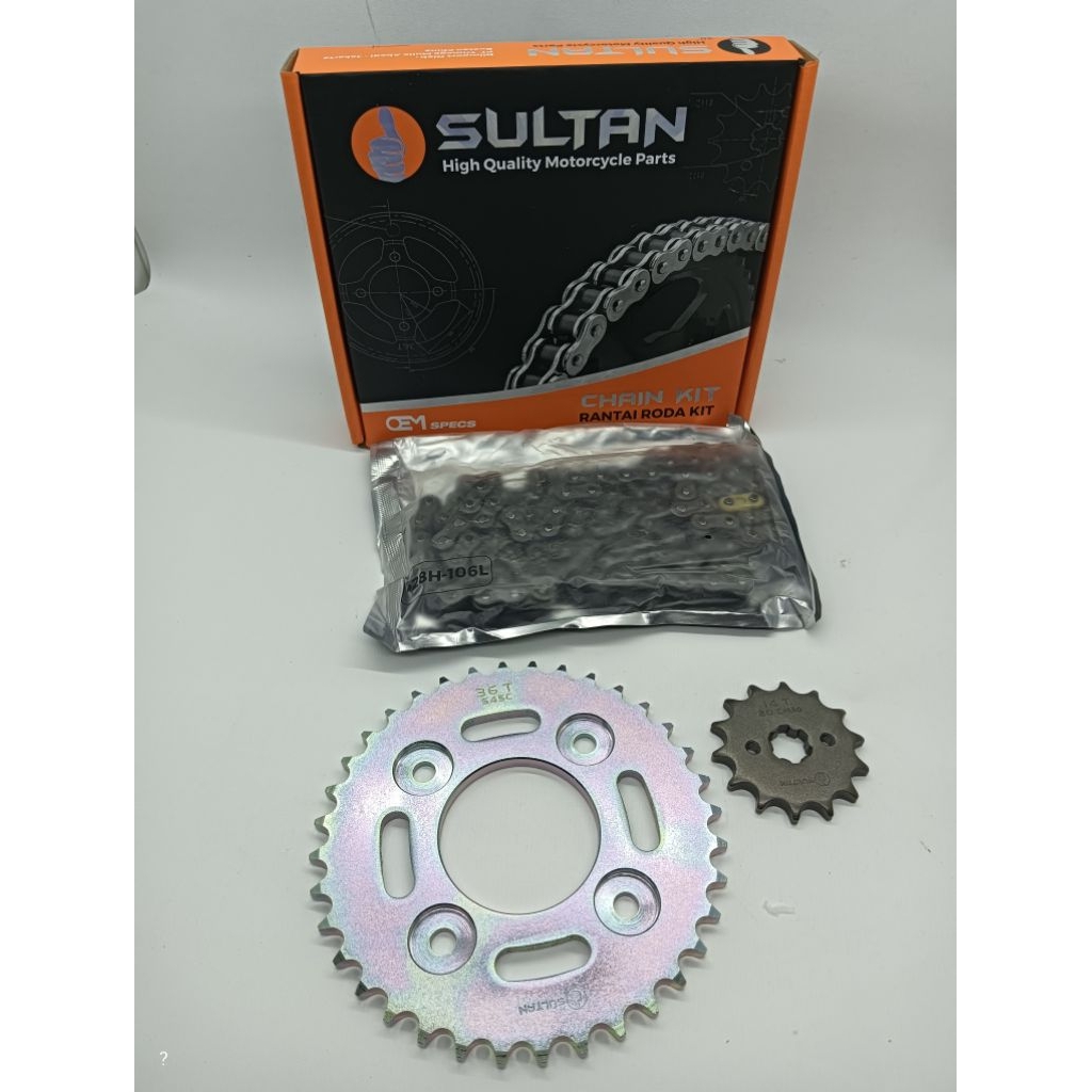 PAKET GEAR GIR SET KOMPLIT RANTAI MOTOR SUPRA FIT NEW , SUPRA X 125 , SUPRA X 125 HELM IN , SUPRA X 