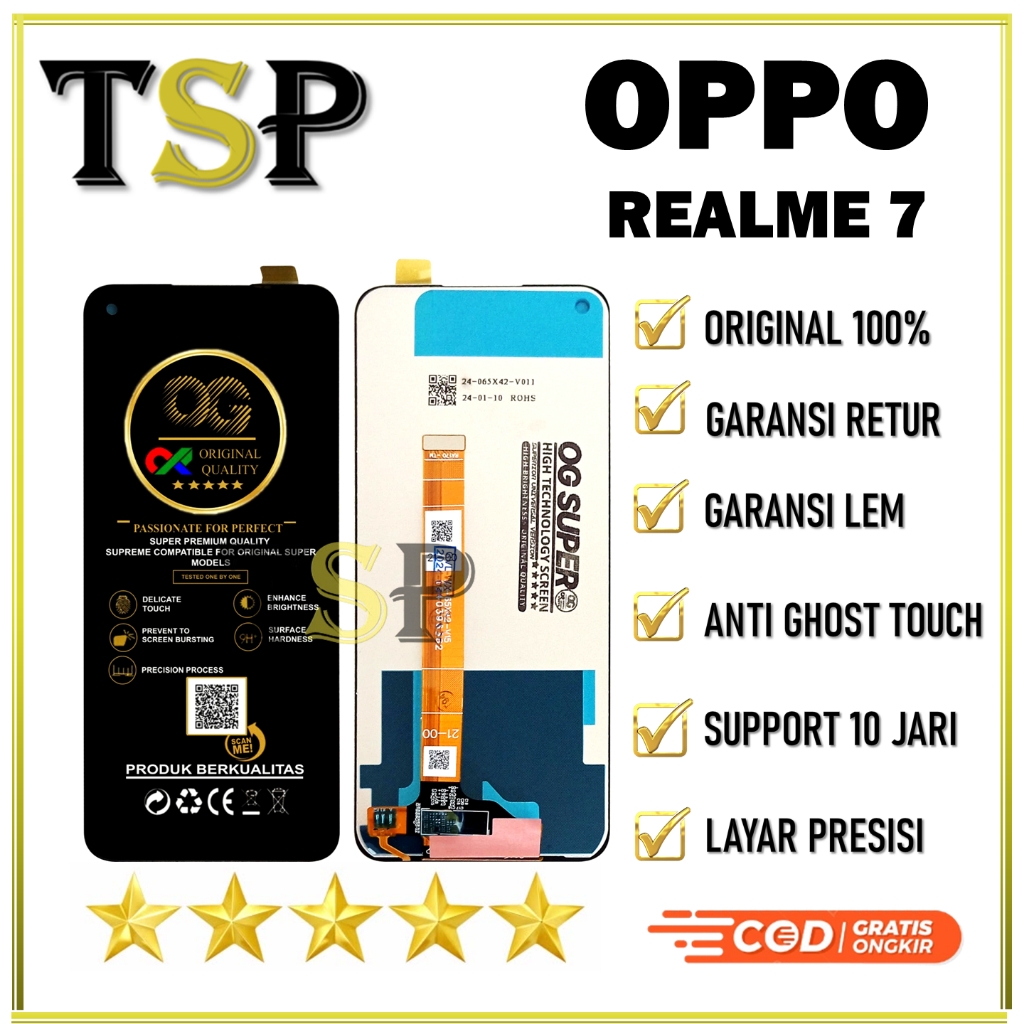 LCD OPPO  REALME 7 LCD TOUCHSCREEN FULLSET ORIGINAL 100%