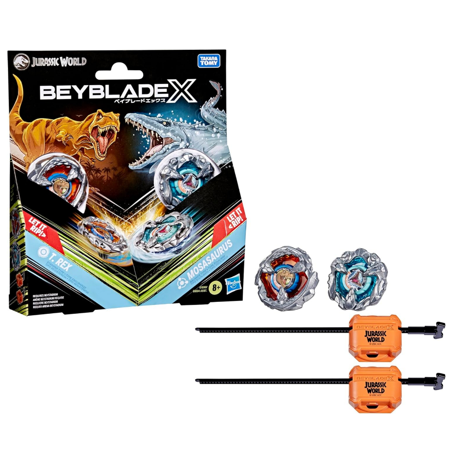 SPECIAL MURAH BEYBLADE X JURASSIC WORLD COLLAB T. REX VS. MOSASAURUS MULTIPACK SET, 2 TAKARA TOMY