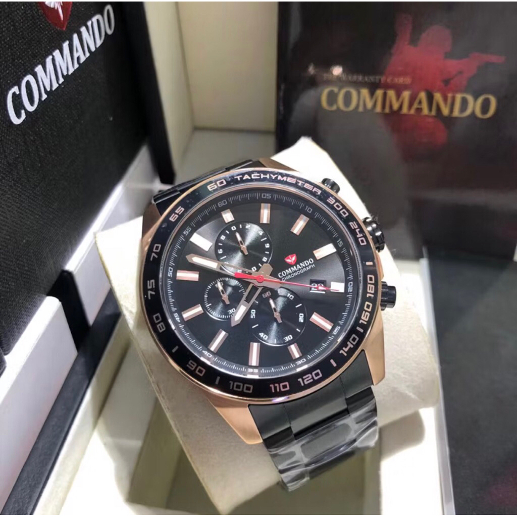 JAM TANGAN PRIA COMMANDO 7008G / CM 7008G / COMMANDO 7008 CHRONOGRAPH [ORIGINAL]