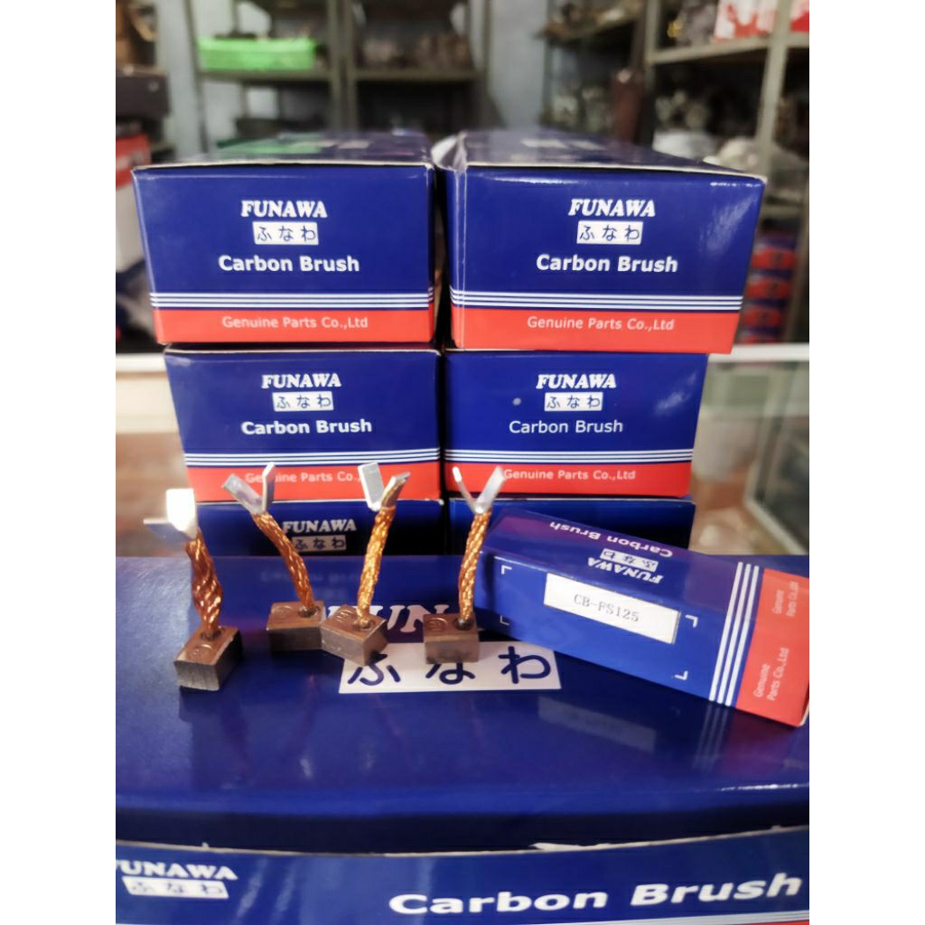 (BISA COD) FUNAWA CB-FS125 CARBON BRUSH/BRUSH STEEL/BROSTEL/ARENG DINAMO STARTER AVANZA, CARRY, ESPA