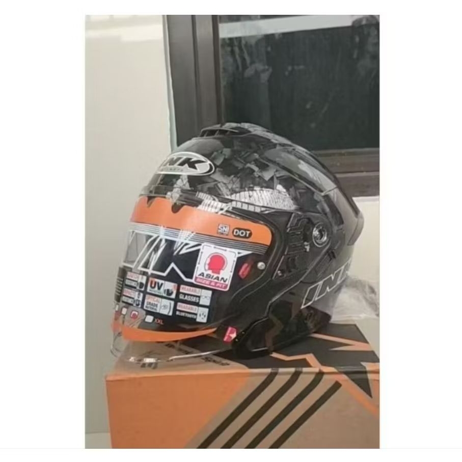 Helm ink terra 2 custom carbon forged glossy