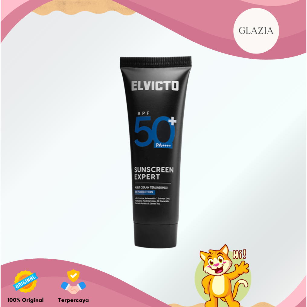 ELVICTO SUNSCREEN EXPERT SPF 50+ PA++++ 30gr | Sunscreen Pria Hybrid Sunscreen SPF 50+