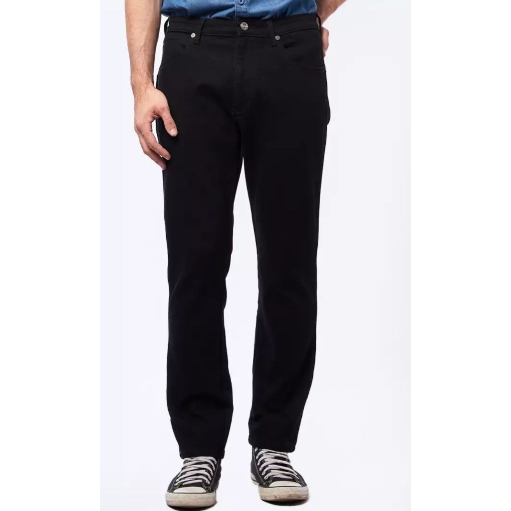 celana Wrangler Original LARSTON 01P24 HITAM SOLID