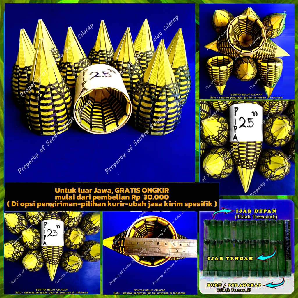 Ijab tengah untuk PIPA PARALON 2,5" Tali straping kuat & awet