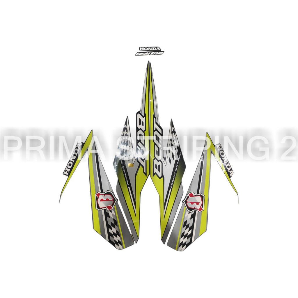 STRIPING STIKER MOTOR BEAT FI ECO 2018 HITAM HIJAU