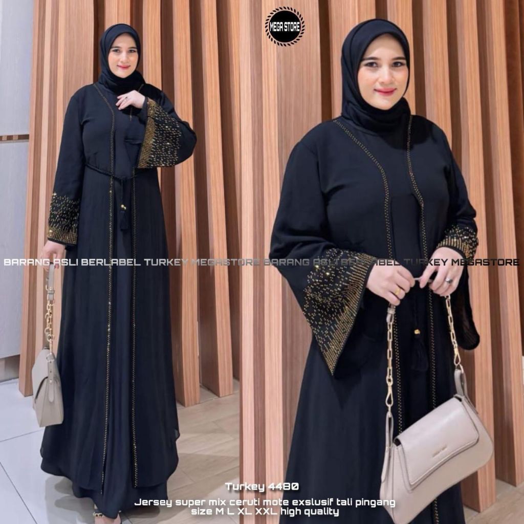 ABAYA ORIGINAL BY MEGASTORE/KODE 4480 / ABAYA PUTIH/ABAYA TURKEY/ABAYA BORDIR/ ABAYA PUTIH / ABAYA H