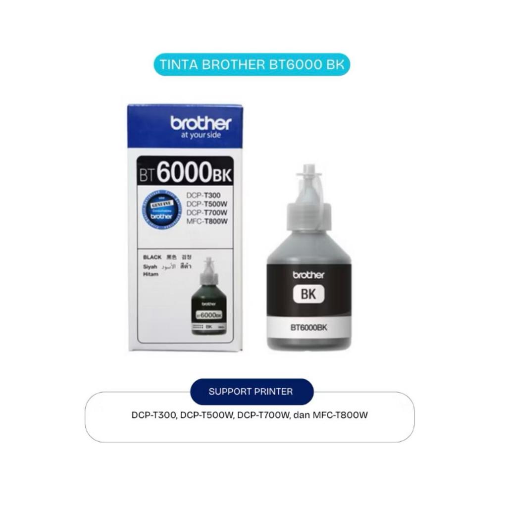 Tinta Brother BT6000 BK untuk DCP-T300W DCP-T500W DCP-T700W MFC-T800W