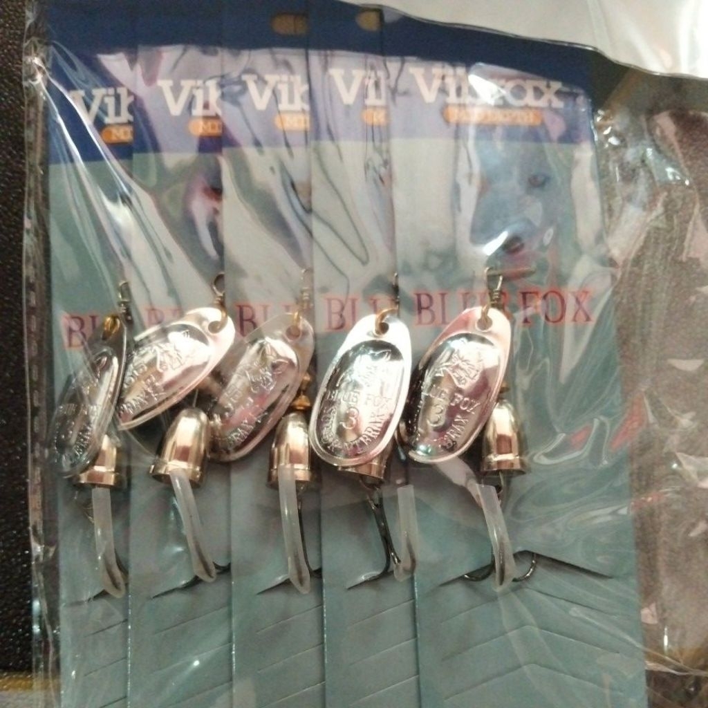 inline spiner vibrax blue fox (kw) size 3 silver