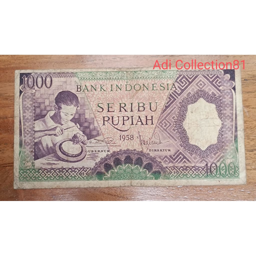 Uang Kuno 1000 seri Pekerja thn 1958