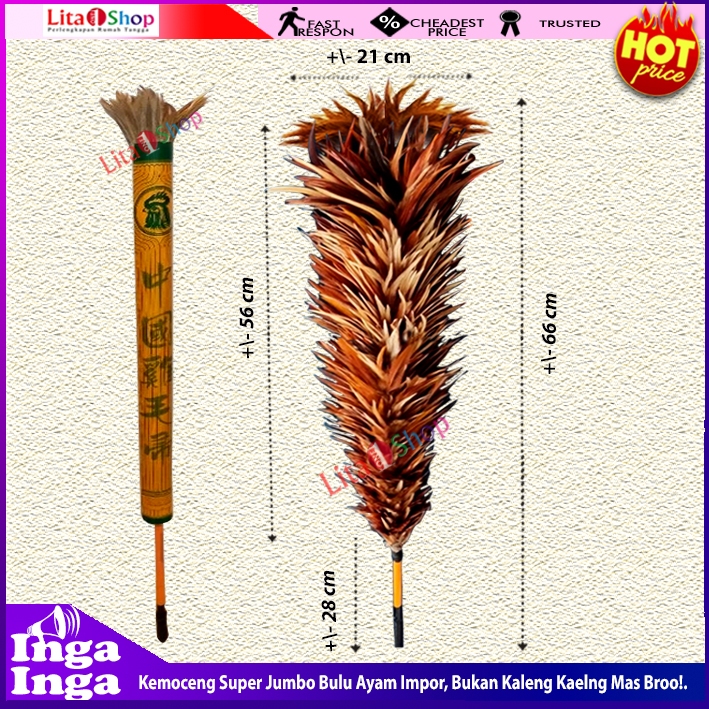 PROMO KEMOCENG BULU AYAM ASLI- KUALITAS IMPOR- BULU HALUS & AWET JUMBO XXLXXL