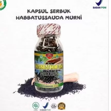 Habbatussauda kapsul bubuk asli original/habbats kapsul asli/nigella sativa kapsul/jinten arab hitam