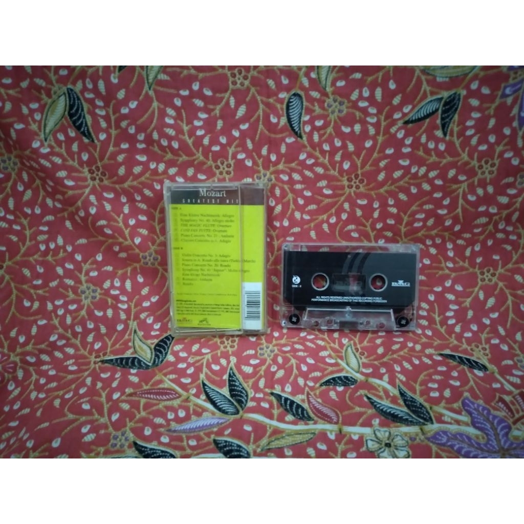 kaset pita musik klasik mozart greatest hits