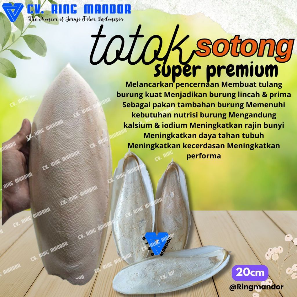 TULANG TOTOK SOTONG JUMBO UNTUK BURUNG PELIAHARANAA PER-1PCS