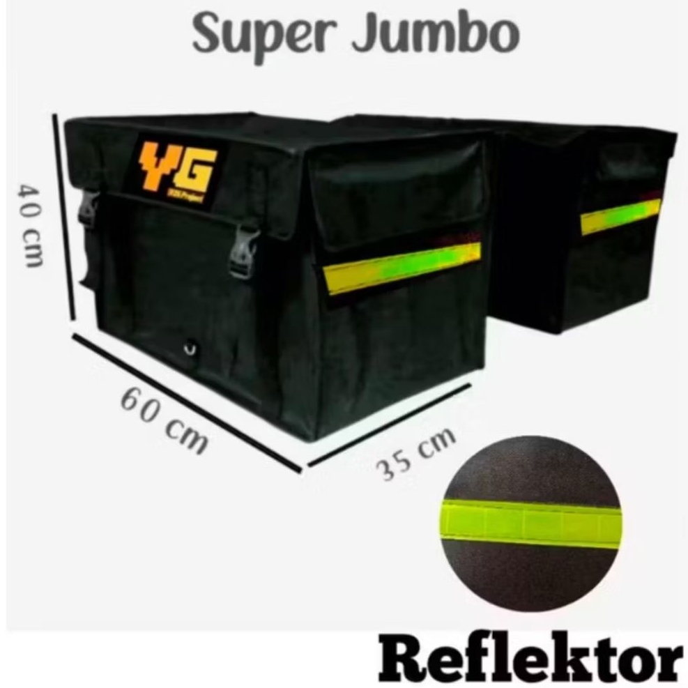 BAHAN TEBAL TAS KURIR SUPER JUMBO TAS MOTOR OBROK MOTOR SRANDUL TAS POS