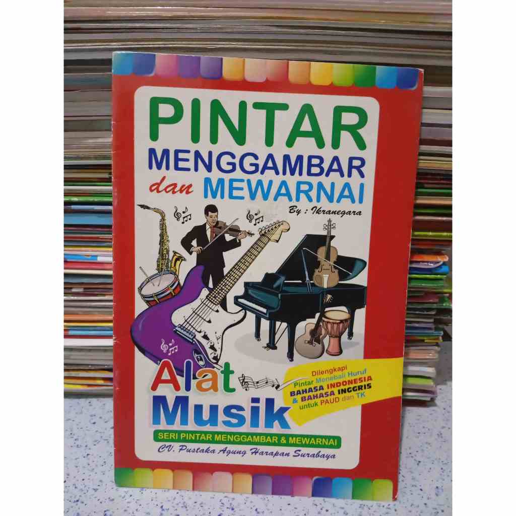 BUKU PINTAR MENGGAMBAR DAN MEWARNAI ALAT MUSIK