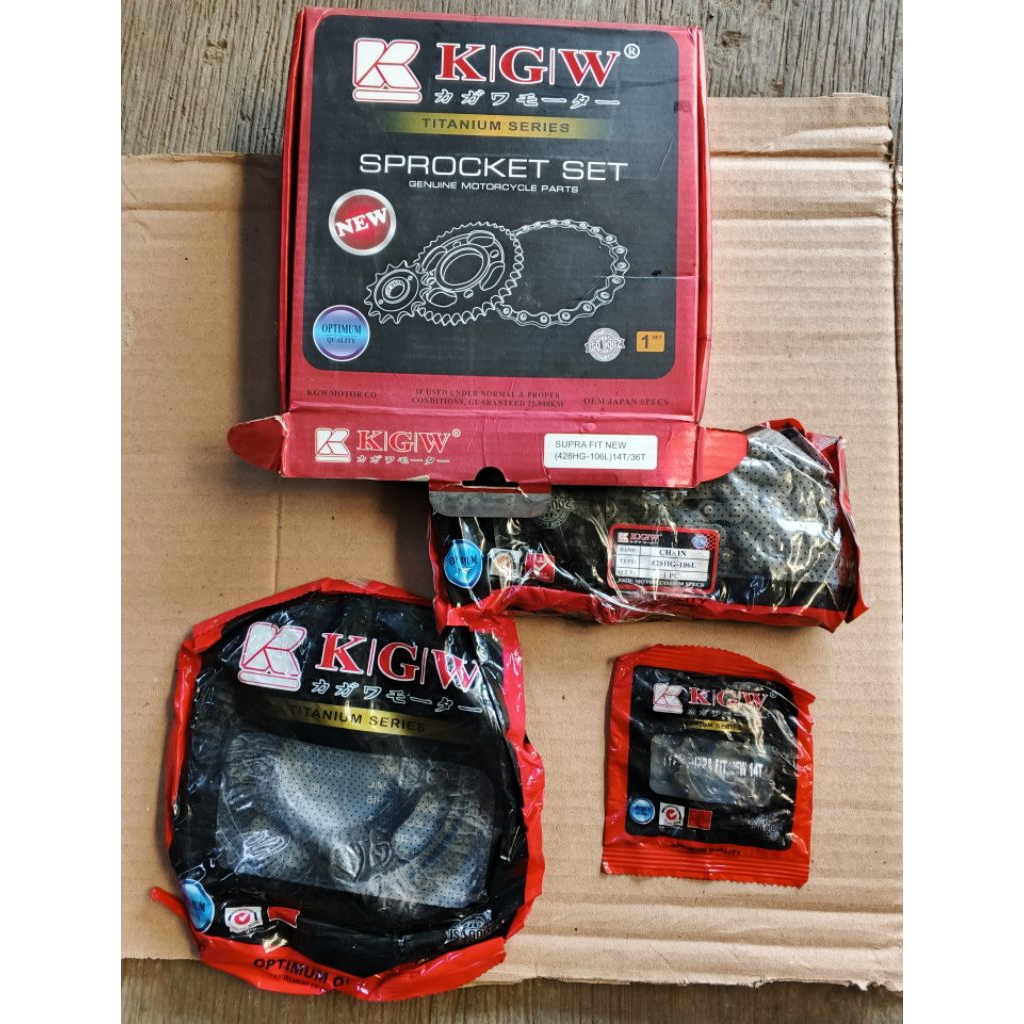 Gear set Honda supra fit new kharisma 125 Blade titanium series KGW