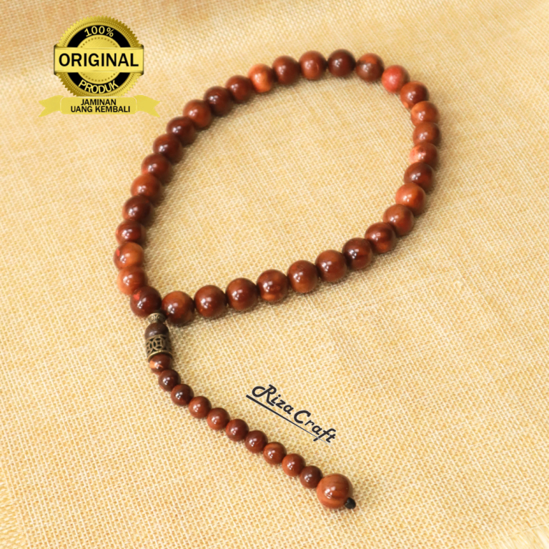 Tasbih Kayu 33 Butir Kokka Kaukah Jumbo Besar 12mm ASLI Original Bersertifikat 100% Turki Mesir