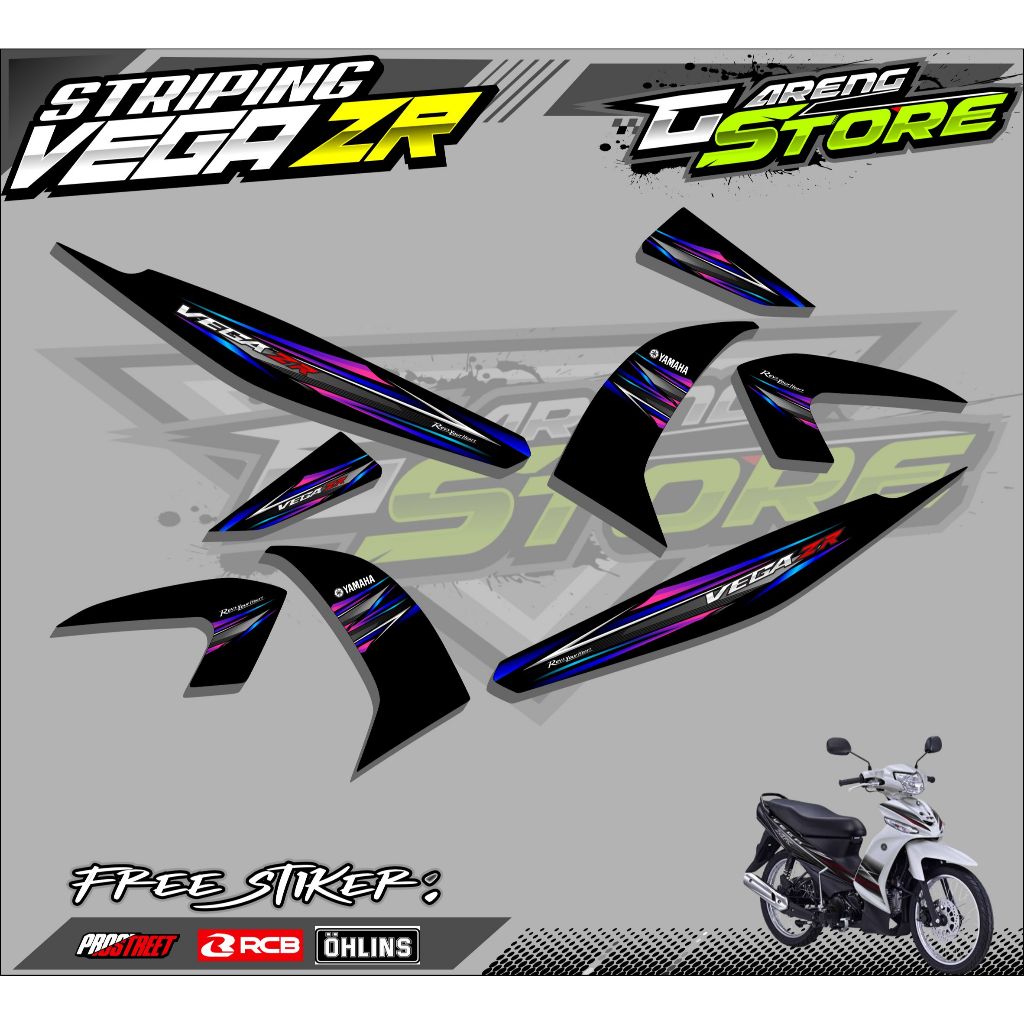 STRIPING VARIASI YAMAHA VEGA ZR / STICKER LIST VARIASI MOTOR YAMAHA VEGA ZR